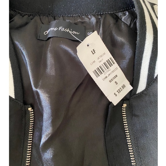 LF thin black and white bomber - Picture 3 of 3